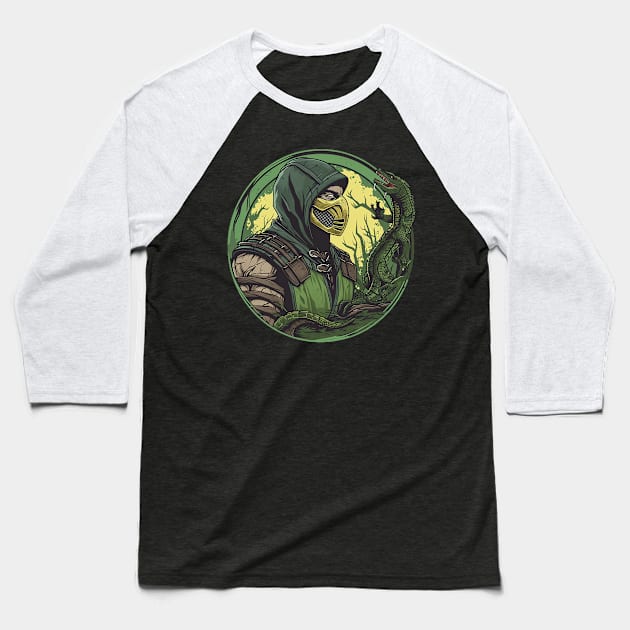 reptile Baseball T-Shirt by sample the dragon